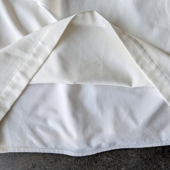 BCBGMaxAzria Siri White Sleeveless Layered Sheath Mini Dress size 12 - Picture 7 of 10